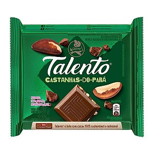 Chocolate Talento Castanhas Para Verde - Embalagem 12X85 GR - Preço Unitário R$6,54