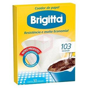 Filtro De Café De Papel Brigitta 103 - Embalagem 6X30 UN - Preço Unitário R$3,29
