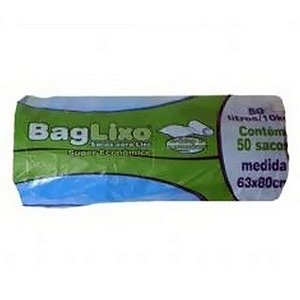 Saco De Lixo Rolo Bag Lixo Economico Azul 50 Litros - Embalagem 1X50 UN