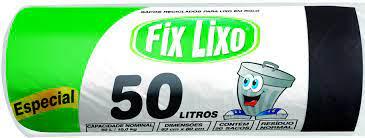 Saco De Lixo Rolo Fix Preto 50L - Embalagem 12X50 UN - Preço Unitário R$13,61