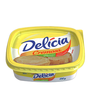 Margarina Delicia Cremosa 77% Lipidios Com Sal - Embalagem 24X250 GR - Preço Unitário R$4,09
