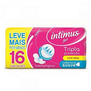 Absorvente Intimus Gel Suave Com Abas Leve 16 Pague 14 - Embalagem 1X16 UN