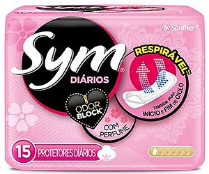 Absorvente Sym Protetor Diario Perfumado - Embalagem 12X15 UN - Preço Unitário R$4,61