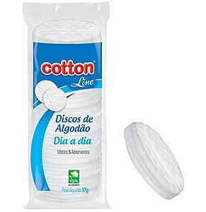 Algodao Cotton Line Disco Limpeza Facial - Embalagem 1X37 GR