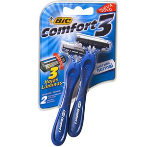 Aparelho De Barbear Bic Masculino Confort 3 Sm Normal Azul - Embalagem 12X2 UN - Preço Unitário R$8,57