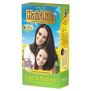Creme De Cabelo Alisante Hair Life Liso Natural Verde - Embalagem 6X160 GR - Preço Unitário R$10,86