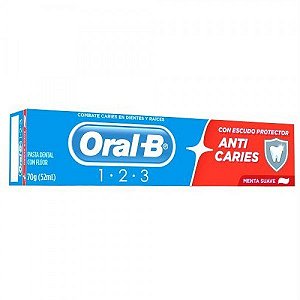 Creme Dental Oral B 1 2 3 Menta Suave Leve12 Pague 9 - Embalagem 12X70 GR - Preço Unitário R$2,31