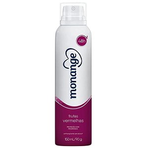 Desodorante Aerossol Monange Feminino Frutas Vermelhas - Embalagem 1X150 ML