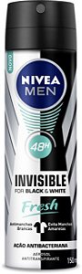 Desodorante Aerossol Nivea Masculino Black White Invisible Fresh - Embalagem 1X150 ML