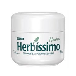 Desodorante Creme Herbissimo Air Branco Neutro - Embalagem 12X55 GR - Preço Unitário R$4,93