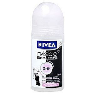 Desodorante Rollon Nivea Feminino Black White Invisible Clear - Embalagem 1X50 ML