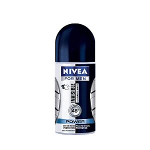 Desodorante Rollon Nivea Masculino Black White Invisible - Embalagem 1X50 ML