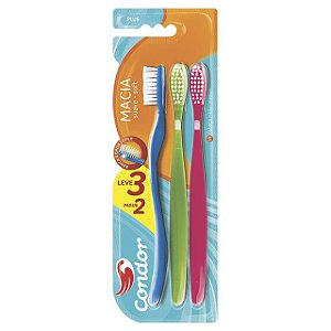 Escova Dental Condor Adulto Mac Plus Leve 3 Pague 2 - Embalagem 12X1 UN - Preço Unitário R$5,64