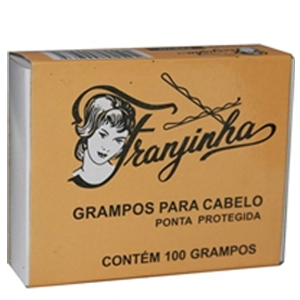 Grampo Para Cabelo Franjinha Preto Numero 7 Caixinha Com 100 Unidades - Embalagem 5X100 UN - Preço Unitário R$8,80