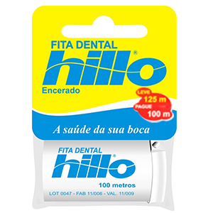 Fio Dental Hillo Blist/ Flip Promocional - Embalagem 12X125 MT - Preço Unitário R$4,07