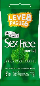 Preservativo Sex Free Menta Leve 8 Pague 6 - Embalagem 1X8 UN