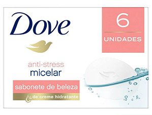 Sabonete Dove Hidratante Anti Stress Micelar Promocional - Embalagem 6X90 GR - Preço Unitário R$4,29
