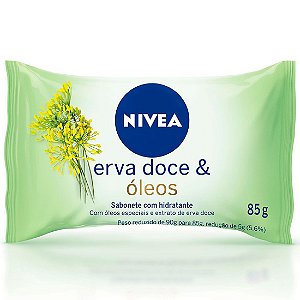 Sabonete Nivea Hidratante Suave Erva Doce E Oleos - Embalagem 12X85 GR - Preço Unitário R$2,75
