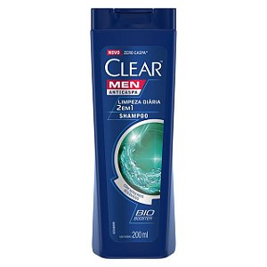 Shampoo Clear Anticaspa Men Limpeza Diaria 2 Em 1 - Embalagem 1X200 ML