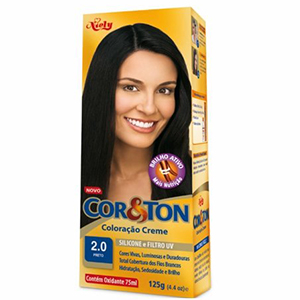 Tintura Para Cabelo Cor&Ton 2.0 Preto - Embalagem 1X135 GR