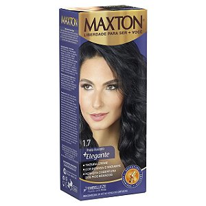 Tintura Para Cabelo Maxton 1.7 Preto Azulado - Embalagem 1X50 GR