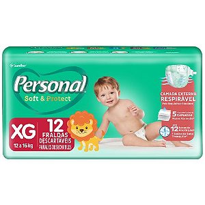 Fralda Descartavel Personal Soft & Protect Xxg - Embalagem 1X12 UN