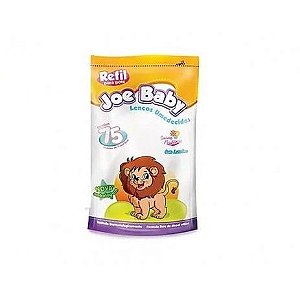 Lenco Umedecido Refil Joe Baby Para Pote - Embalagem 24X75 UN - Preço Unitário R$1,95