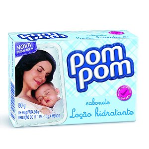Sabonete Infantil Pom Pom Hidratante - Branco - Embalagem 12X70 GR - Preço Unitário R$2,7