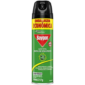 Inseticida Aerossol Baygon Açao Total - Embalagem 12X360 ML - Preço Unitário R$8,37