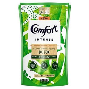 Amaciante De Roupas Concentrado Comfort Sache Detox Verde - Embalagem 12X900 ML - Preço Unitário R$15,2