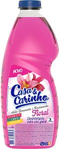 Desinfetante Casa Carinho Floral Rosa - Embalagem 6X2 LT - Preço Unitário R$6,09