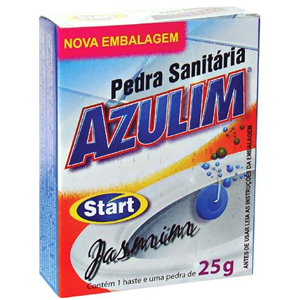 Desinfetante Sanitario Azulim Pedra Jasmim - Embalagem 12X25 GR - Preço Unitário R$2,29