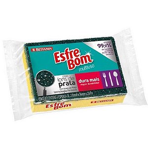 Esponja Esfrebom Dupla Face - Embalagem 120X1 UN - Preço Unitário R$1,3