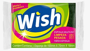 Esponja Limppano Dupla Face Wish - Embalagem 60X1 UN - Preço Unitário R$0,82