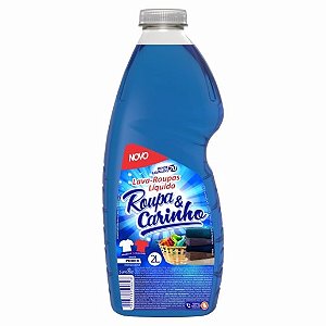 Lava Roupas Liquido Roupa E Carinho Azul - Embalagem 6X2 LT - Preço Unitário R$11,04