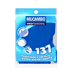 Luva Multiuso Latex Mucambo G Azul - Embalagem 10X1 PAR - Preço Unitário R$4,46