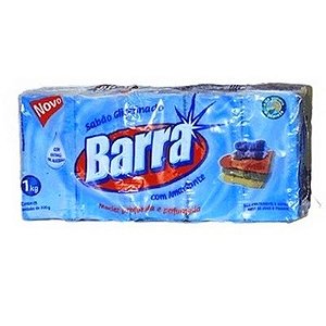 Sabao Em Barra Marca Barra Com Amaciante Com 5Un - Azul - Embalagem 10X5X200 - Preço Unitário R$6,09