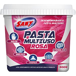 Sabao Em Pasta Rosa Sanymix Multiuso - Embalagem 12X500 GR - Preço Unitário R$3,83