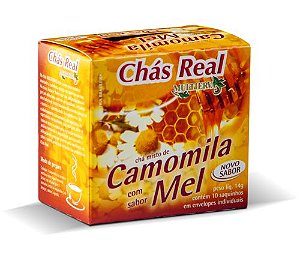 Cha Real Camomila Com Mel - Embalagem 10X10 UN - Preço Unitário R$3,75