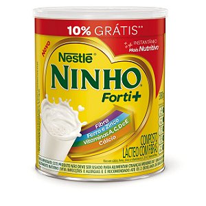 Leite Em Po Ninho Fort+ Instantaneo Lata Composto Promocional - Embalagem 6X380 GR - Preço Unitário R$20,37