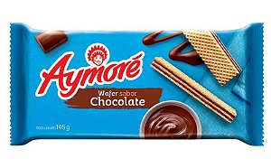 Biscoito Wafer Aymore Chocolate - Embalagem 48X105 GR - Preço Unitário R$2,77