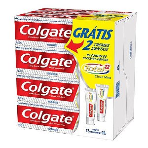 Creme Dental Colgate Total12 Clear Mint Leve 12 Pague 10 - Embalagem 12X90 GR - Preço Unitário R$8,65