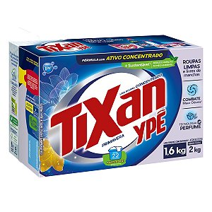 Detergente Lava Roupas Em Po Tixan Caixa Primavera Azul - Embalagem 9X1,6 KG - Preço Unitário R$18,08