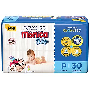 Fralda Descartavel Economica Turma Da Monica Jumbo P - Embalagem 1X30 UN