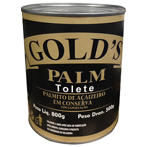 Palmito Golds Palm Acai Inteiro Lata - Embalagem 6X500 GR - Preço Unitário R$22,67