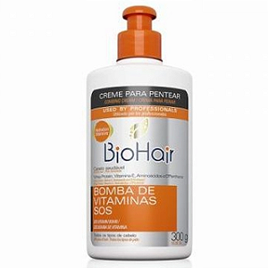 Creme De Cabelo Para Pentear Biohair Sos Bomba Vitaminas - Embalagem 1X300 ML