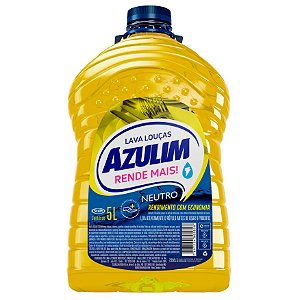 Detergente Liquido Lava Loucas Institucional Azulim Neutro 5 Litros - Embalagem 1X5 LT
