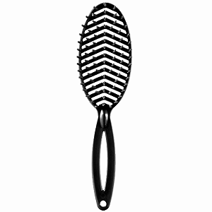 Escova De Cabelo Darma Flex Oval Preta - Embalagem 1X1 UN