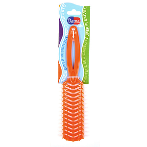 Escova De Cabelo Darma Flex Reta Laranja - Embalagem 1X1 UN