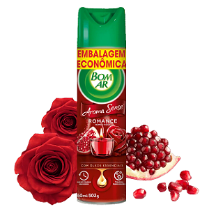 Purificador De Ar Bom Ar Aerossol Aroma Sensivel Romance - Embalagem 1X360 ML